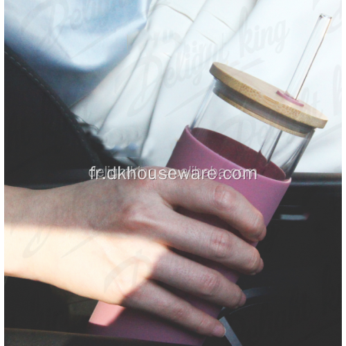 Tasse de voiture Tasse Verre bouteille d&#39;eau avec paille